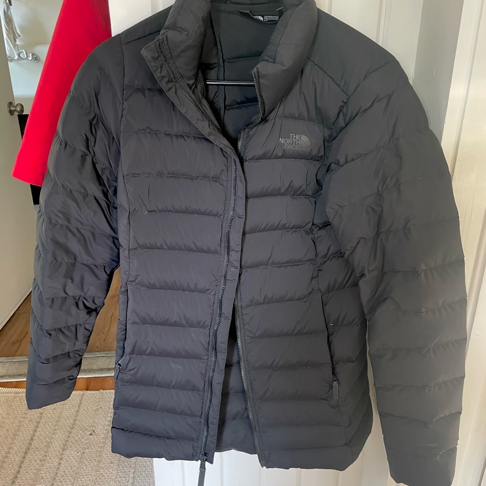 North face, small, down jacket.